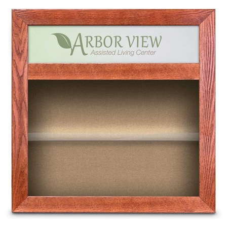 United Visual Products Outdoor Enclosed Combo Board, 42"x32", Bronze Frame/Black Porc & Rubber UVCB4232ODBZ-BLKPORC-RUBBER